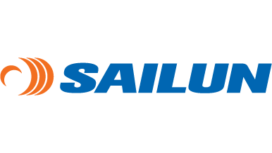 Logo of Sailun with an orange swirl design and blue text.