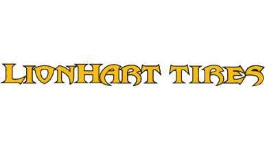 LionHart Tires logo in stylized yellow font.