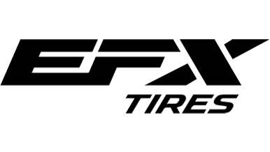 Logo of EFX Tires with bold, stylized lettering.