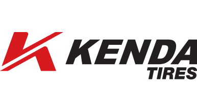 Red and black Kenda Tires logo with stylized "K" design.