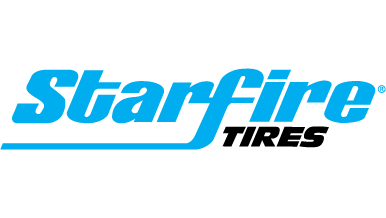 Starfire Tires logo in blue and black text.