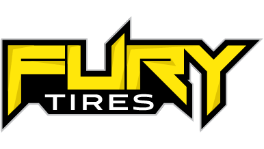 Fury Tires logo with bold yellow and black text.