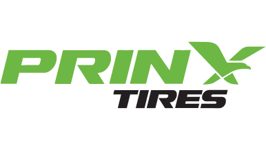 Logo of Prinx Tires with "Prinx" in green and "Tires" in black.