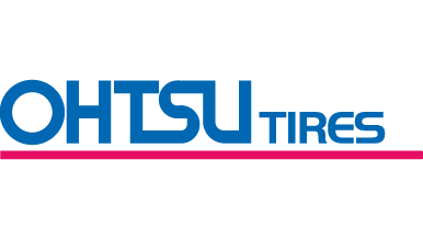 Ohtsu Tires logo with blue text and a pink underline.