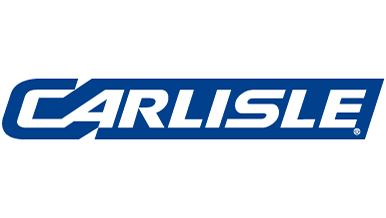 Logo of Carlisle with the text in blue uppercase letters.