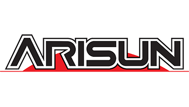 Logo with the word "ARISUN" in bold black letters with a red underline.